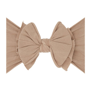Baby Bling FAB headband in oak color, soft fabric headband with bow detail for babies and toddlers.