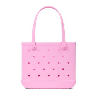 Baby Bogg® Bag - In Love With Bogg - Pink Taffy
Pink tote bag with heart patterns on a white background