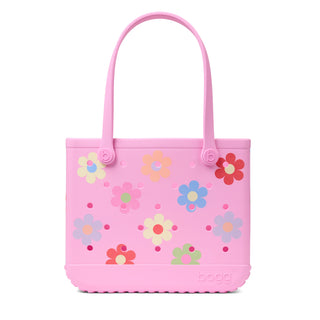Baby Bogg® Bag - Spring Love: Happy Flowers
Pink tote bag with floral patterns on a white background