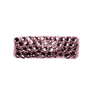 Bari Lynn All Over Swarovski Crystal Snap Clip - Light Pink
Pink rhinestone barrette on a white background