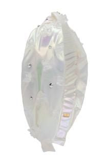 Bari Lynn Crystallized Shimmer Butterfly Knot Headband - White