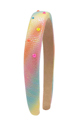 Bari Lynn Crystallized Thin Galaxy Headband - Rainbow
Multicolored headband with a gradient effect on a white background