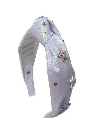 Bari Lynn Galaxy Stars Knot Headband - Lavender