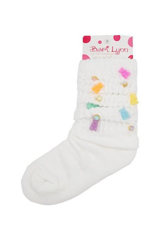 Bari Lynn Gummy Bear Jeweled Charm Socks