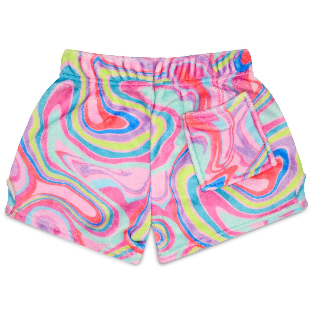 Iscream Color Swirl Plush Shorts Basically Bows & Bowties