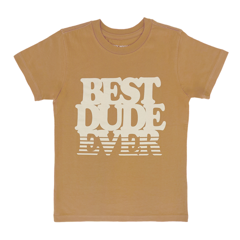 Tiny Whales Best Dude Ever Rust S/S Tee, Tiny Whales, Best Dude Ever, Boys Clothing, cf-size-4t, cf-size-5y, cf-size-6y, cf-type-tee, cf-vendor-tiny-whales, Howdy Podner, Made in the USA, Sho