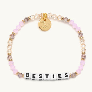 Little Words Project Bracelet - Friendship: Besties
Bracelet with 'BESTIES' beads and gold charm on a white background