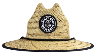 BinkyBro Kids Sun Hat Barney Patrol - Surf. Snow. Skate
Straw hat with a black logo on a white background