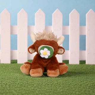 Olli Ella Binky Cow doll Gus, soft plush farm-themed toy with realistic cow features, ideal for children’s imaginative play