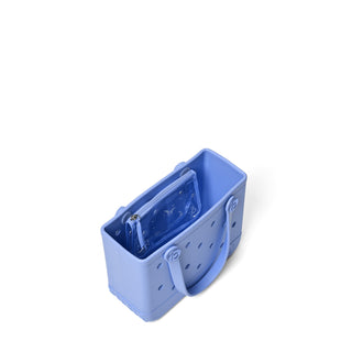 Bitty Bogg® Bag - Bogg In Bloom: Out of the Blue
Blue rectangular container with a clear lid on a white background