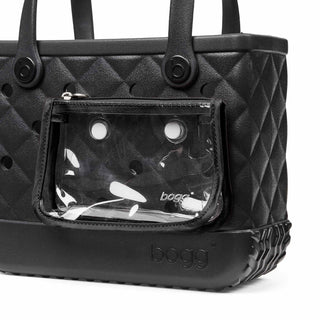Bitty Bogg® Bag - Quilted LBD Black
Black quilted bag with a clear pouch featuring the brand 'bogg' on a white background