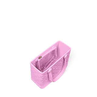 Bitty Bougie Bogg® Bag - Quilted Pink Taffy
Pink quilted handbag on a white background