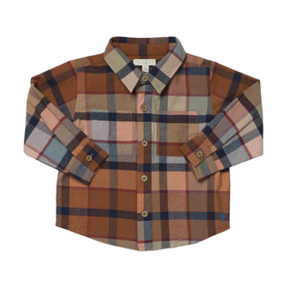 Blue Rooster Boys Long Sleeve Jack Shirt - Hayride Plaid
Plaid shirt with a collar on a plain background