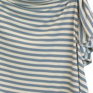 Lou Lou and Company Ribbed Swaddle Blanket - Lincoln
Close-up of blue and white striped fabric