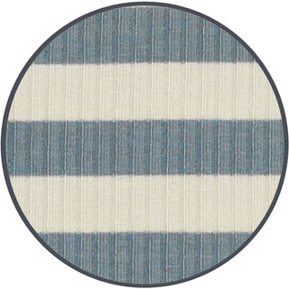 Lou Lou and Company Ribbed Swaddle Blanket - Lincoln
Round rug with blue and white striped pattern