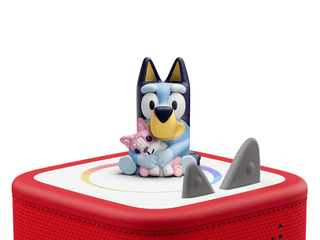 Set of three Bluey Tonies toys from the Tonies brand, featuring colorful Bluey character figures for imaginative play.