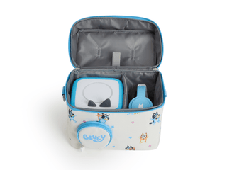 Bluey Toniebox Listen & Go carrying case by Tonies, durable blue protective case for portable Toniebox audio player.