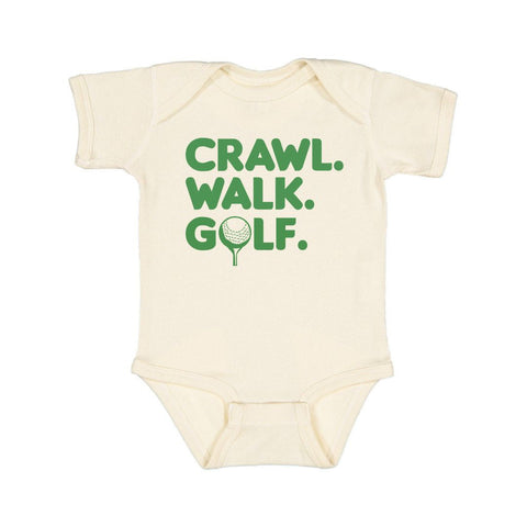 Sweet Wink Crawl Walk Golf S/S Bodysuit - Natural