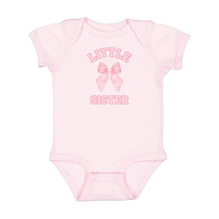 Sweet Wink Little Sister Bow Short Sleeve Bodysuit - Ballet