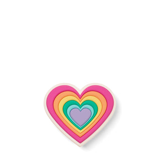 Bogg Bit - Spring Love: Layered Heart
Colorful heart-shaped object with concentric circles on a white background