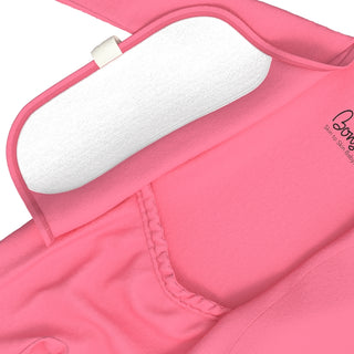 Pink Bonsie Footie by Bonsie Skin to Skin Babywear, featuring pink and white design with cozy fabric for infants.