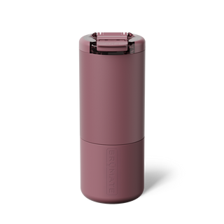 Brumate Strova 18oz rose taupe cup with a sleek, matte finish, designed for stylish and durable beverage serving.