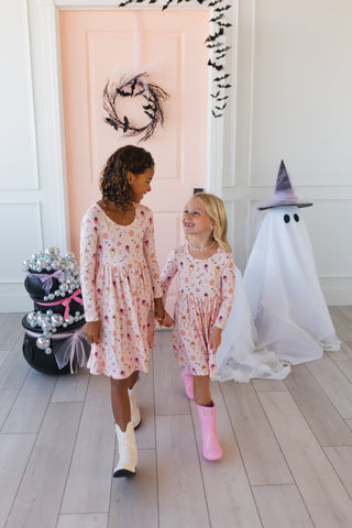 In My Jammers, In My Jammers Snuggleween Long Sleeve Twirl Dress - Basically Bows & Bowties