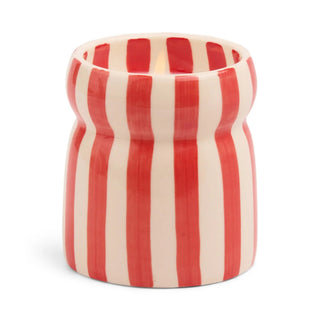 Paddywax Cabana 6.5 oz Candle - Hibiscus Bay
Red and white striped cylindrical container on a white background