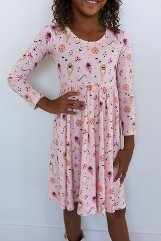 In My Jammers, In My Jammers Snuggleween Long Sleeve Twirl Dress - Basically Bows & Bowties
