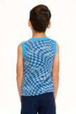 Chaser Boy's Checkered Shark Recycled Vintage Jersey Tank, Chaser, cf-size-10, cf-size-5, cf-size-6, cf-size-7, cf-size-8, cf-type-tank-top, cf-vendor-chaser, Chaser, Chaser Boys Tank Top, Ch