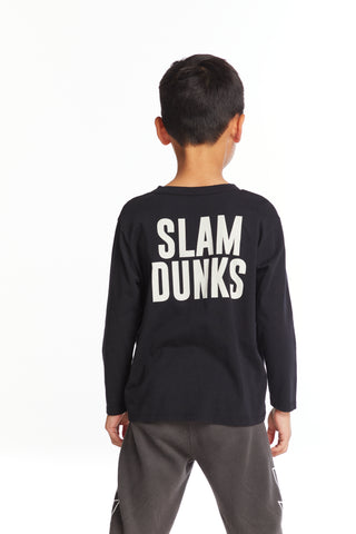 Chaser Slam Dunks Boys Long Sleeve Crew Neck Tee