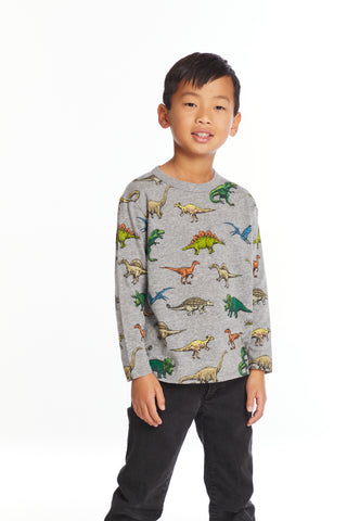 Chaser Dinosaurs Boys Long Sleeve Tee