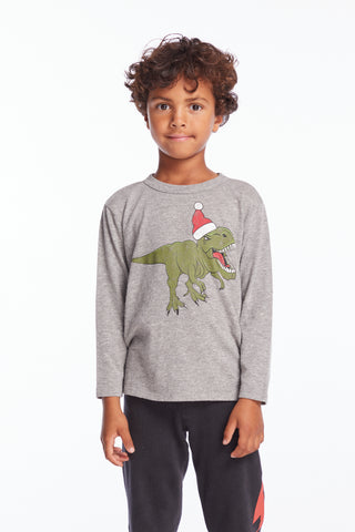 Chaser Dinosaur Santa Boys Long Sleeve
