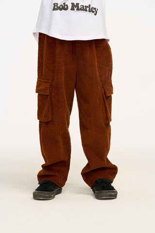 Chaser Wes Walnut Brown Corduroy Cargo Pants