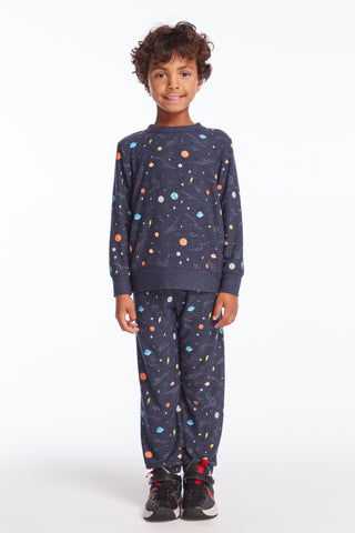 Chaser, Chaser Planets Boys Long Sleeve Pullover - Basically Bows & Bowties