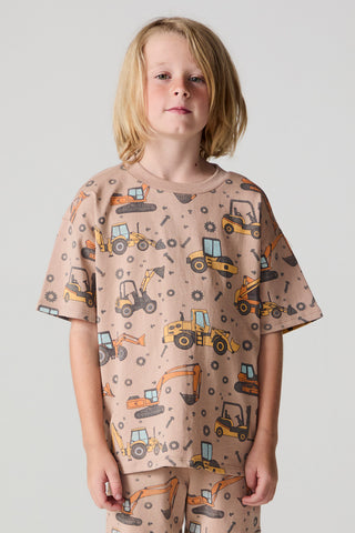 Chaser Construction Days T-shirt featuring a casual crew neck design with construction-themed graphic print on front.