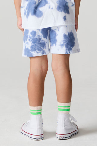 Chaser wide-leg mistle tie-dye shorts with relaxed fit and casual style, featuring a comfortable waistband and vibrant pattern.
