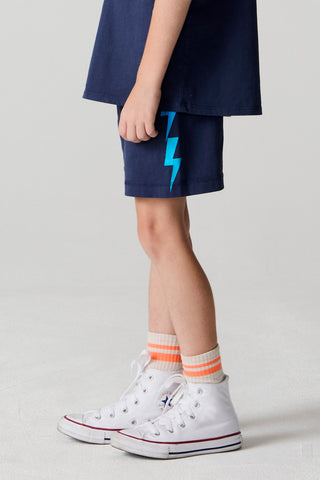 Chaser Multi Bolt Shorts in checkered and floral patterns, casual fit, cotton fabric, front pockets, stylish summer shorts.
