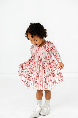 In My Jammers Long Sleeve Twirl Dress - Vintage Love