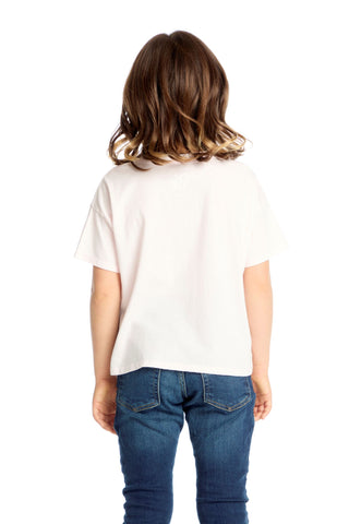 Chaser Ballet Club Tee Person wearing a white t-shirt and blue jeans on a white background