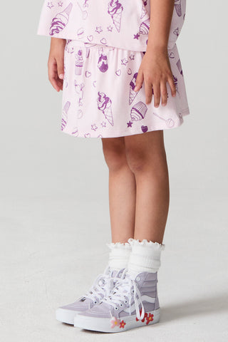 Chaser allover sweets skort with a checkered pattern, featuring a comfortable fit and stylish design, perfect for casual wear.