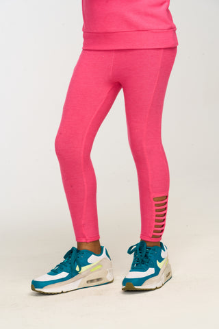 Chaser Side Detail Flamingo Pink Leggings, Chaser, cf-size-2, cf-size-3, cf-size-4, cf-size-7, cf-size-8, cf-type-leggings, cf-vendor-chaser, Chaser, Chaser Cozy Knit, Chaser Kids, Chaser Leg