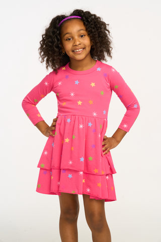 Chaser Rainbow Stars Dress, Chaser, cf-size-2, cf-size-6, cf-size-7, cf-size-8, cf-type-dress, cf-vendor-chaser, Chaser, Chaser Kids, Dress, Dresses, Dresses for Girls, Girls Clothing, Rainbo