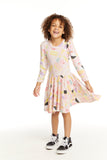 Chaser, Chaser Sweet Treats L/S Puff Sleeve Twirl Dress - Basically Bows & Bowties