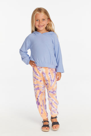 Chaser, Chaser Star Smiley Semi Cropped Shirred Hoodie Pullover - Basically Bows & Bowties