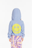 Chaser, Chaser Star Smiley Semi Cropped Shirred Hoodie Pullover - Basically Bows & Bowties