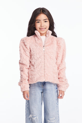 Chaser Girls Pinky Puff Sleeve Jacket