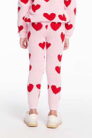 Chaser Fuzzy Fleece Sugar Heart Girls Legging