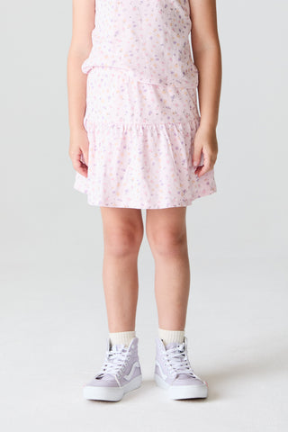 Chaser Rosebud Ditsy Skirt featuring a floral pattern, lightweight fabric, and a flowing design perfect for casual wear.