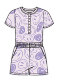 Chaser, Chaser All Over Smiles Girls Romper - Basically Bows & Bowties